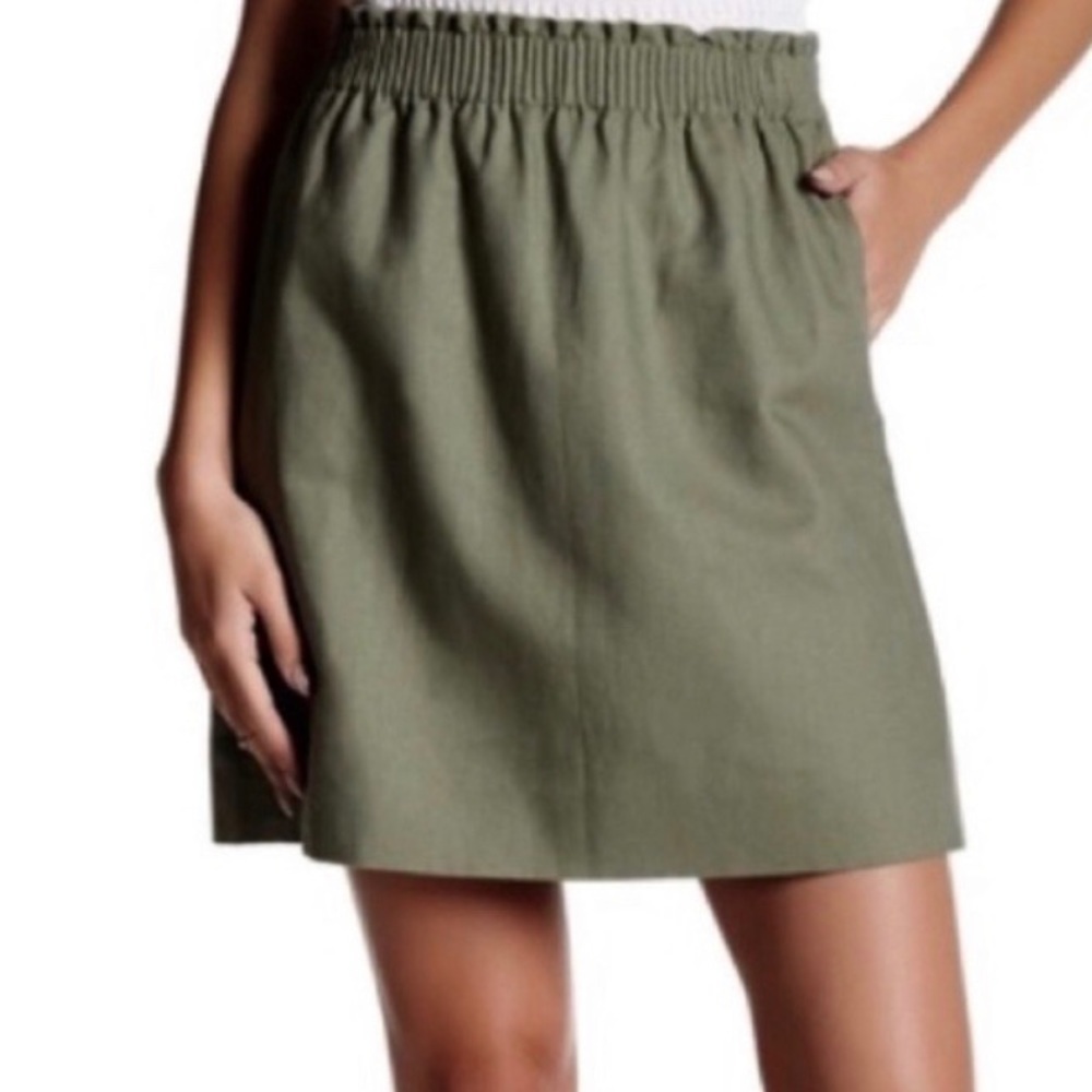 J Crew Factory Sidewalk Linen Blend Skirt Sz 00